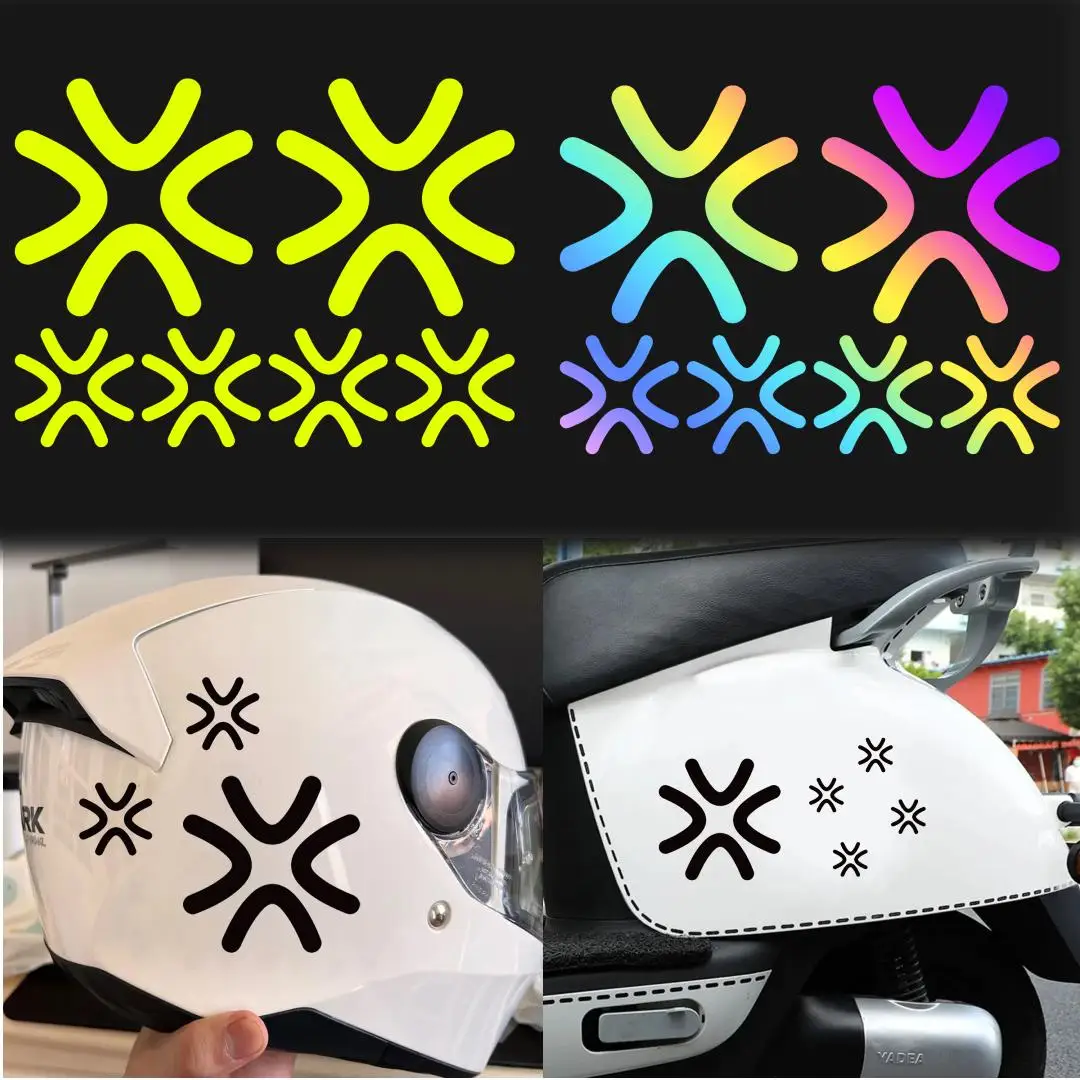 

Angry Sign Motorcycle Reflective Vinyl Stickers Motor Bike Scooter Car Body Front Windshield Fuel Tank Helmet Accessories Decal