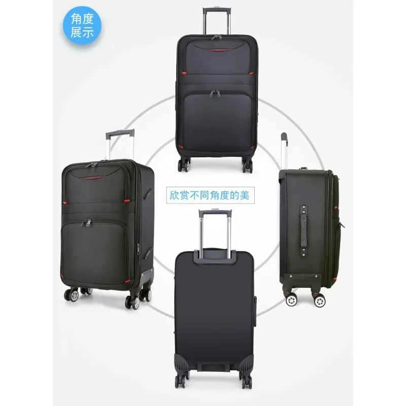 Suitcase Universal Wheel Waterproof Luggage Carry-on Travel Bag Large Capacity Oxford Rolling Luggage Set Password Trolley Case