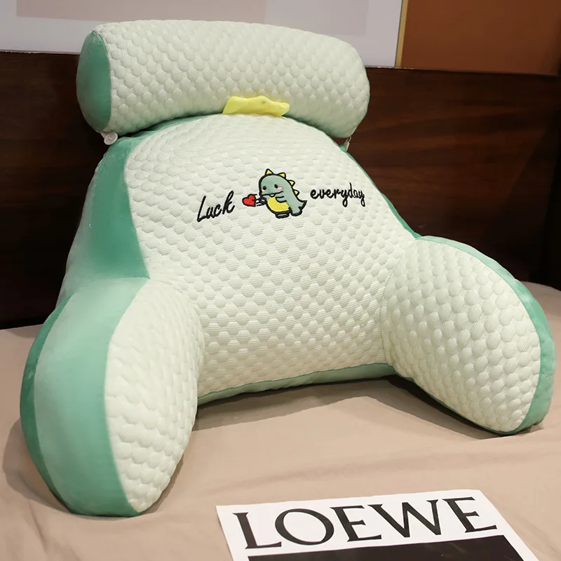 Soft Cool Touch Bed Backrest Pillow Large Sofa Cushion Ice Bead Lumbar Support for Bedroom Dormitory