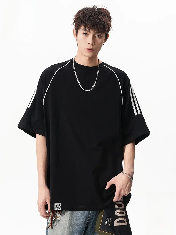 

Футболка Paul Frank American Splice с коротким рукавом, мужская, летняя, из чистого хлопка, свободного кроя, дышащая, молодежная, с круглым вырезом