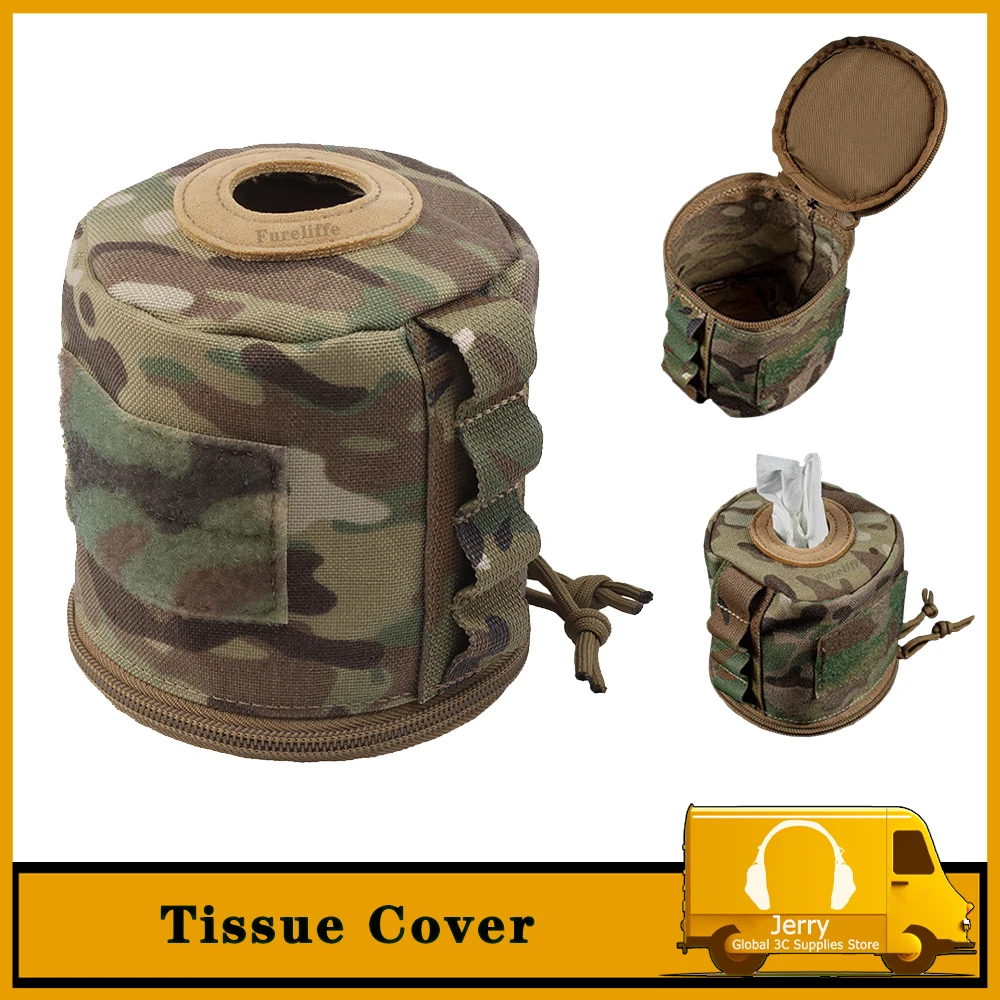 Tactical hygiene roll paper storage bag, toilet paper holder suitable for outdoor, camping hunting fishing hiking Tissue Cover