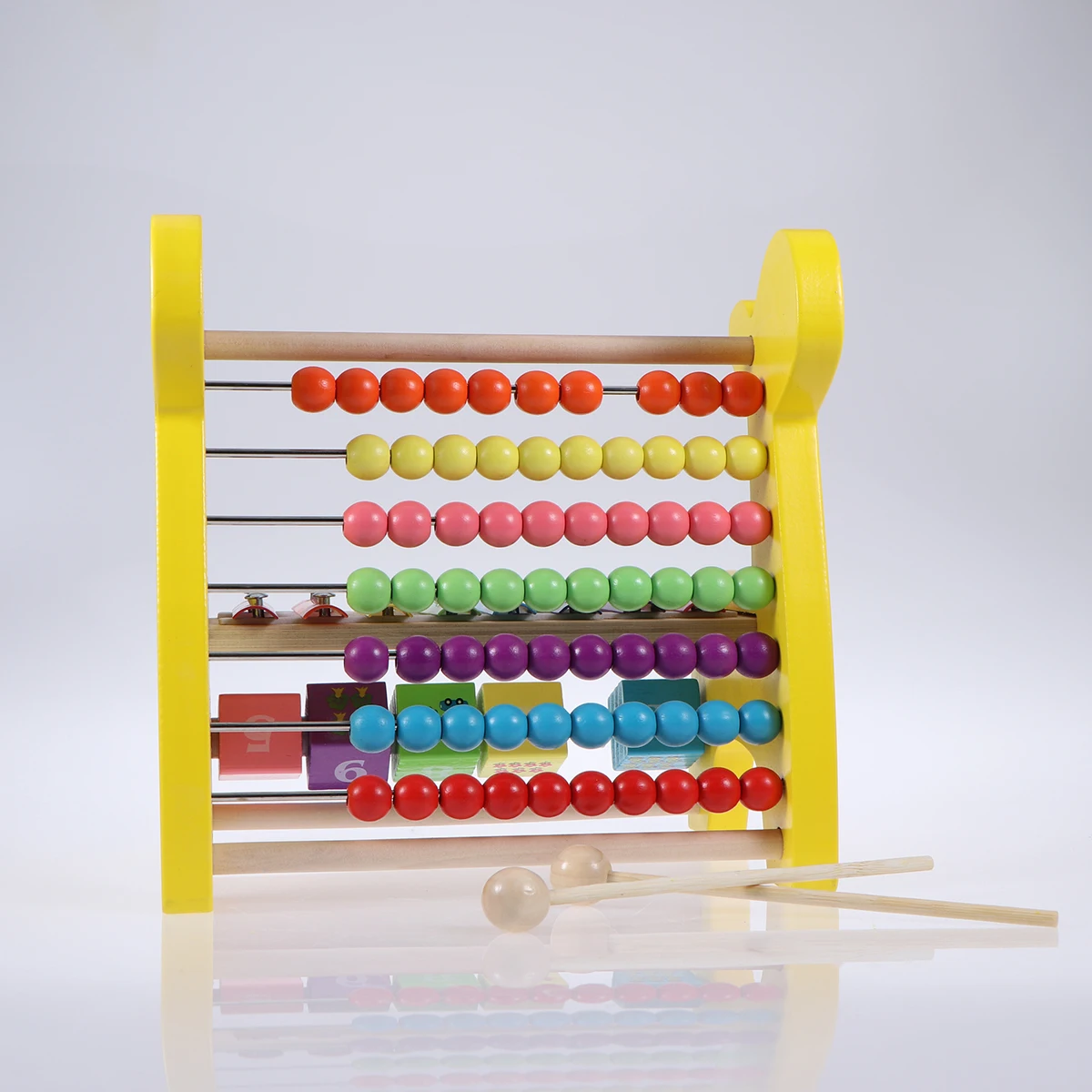 

Little Deer Calculation Shelf Toddle Percussion Kids Toys Multifunction Wooden Musical for Toddler