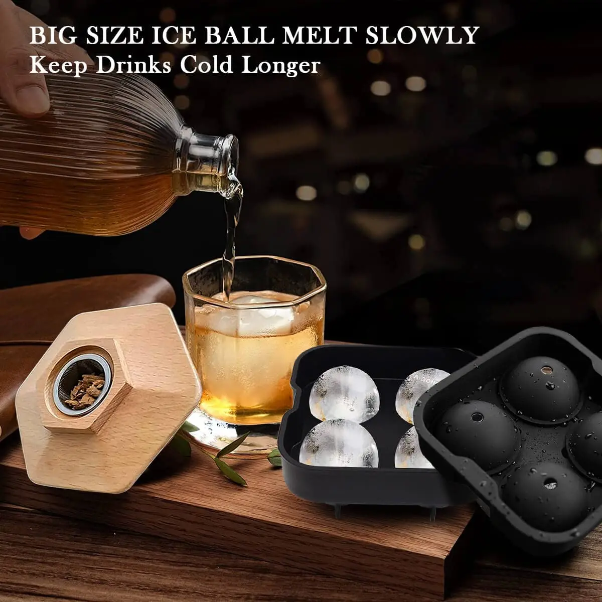 버번 위스키를위한 칵테일 흡연자 키트 남성용 음료 흡연자 주입기 바 도구 용 우드 칩이있는 구식 흡연자 키트