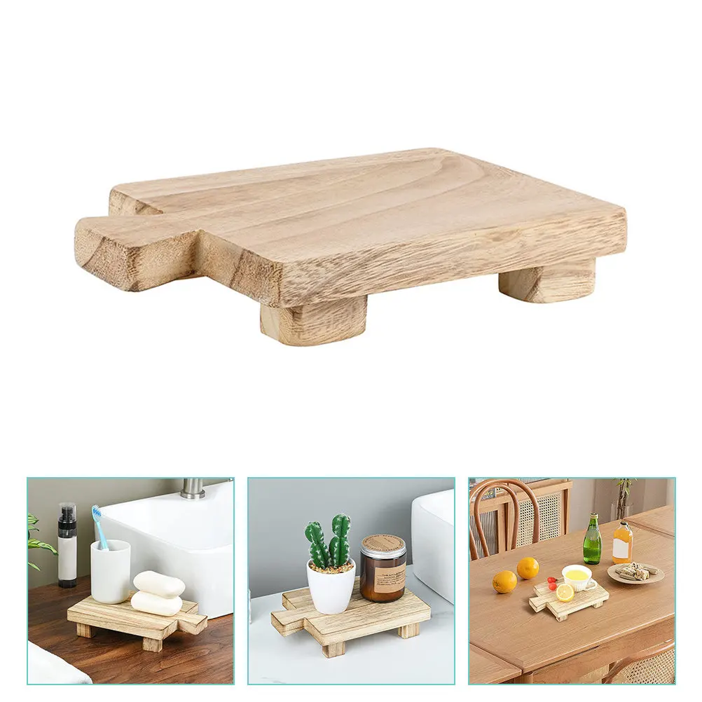 

Деревянная подставка для мыла, подставка для цветов в ванную, кухонная тарелка-поднос, практичный домашний держатель для мыла, деревянная подставка-пуфик