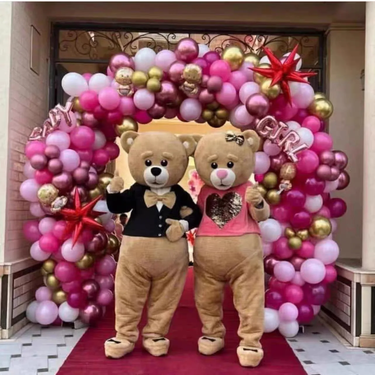 

Новый хит продаж: плюшевый костюм-маскот для взрослых, 2 шт., коричневый, в виде мультяшного медведя, для свадьбы, Рождества, Хэллоуина, карнавалов