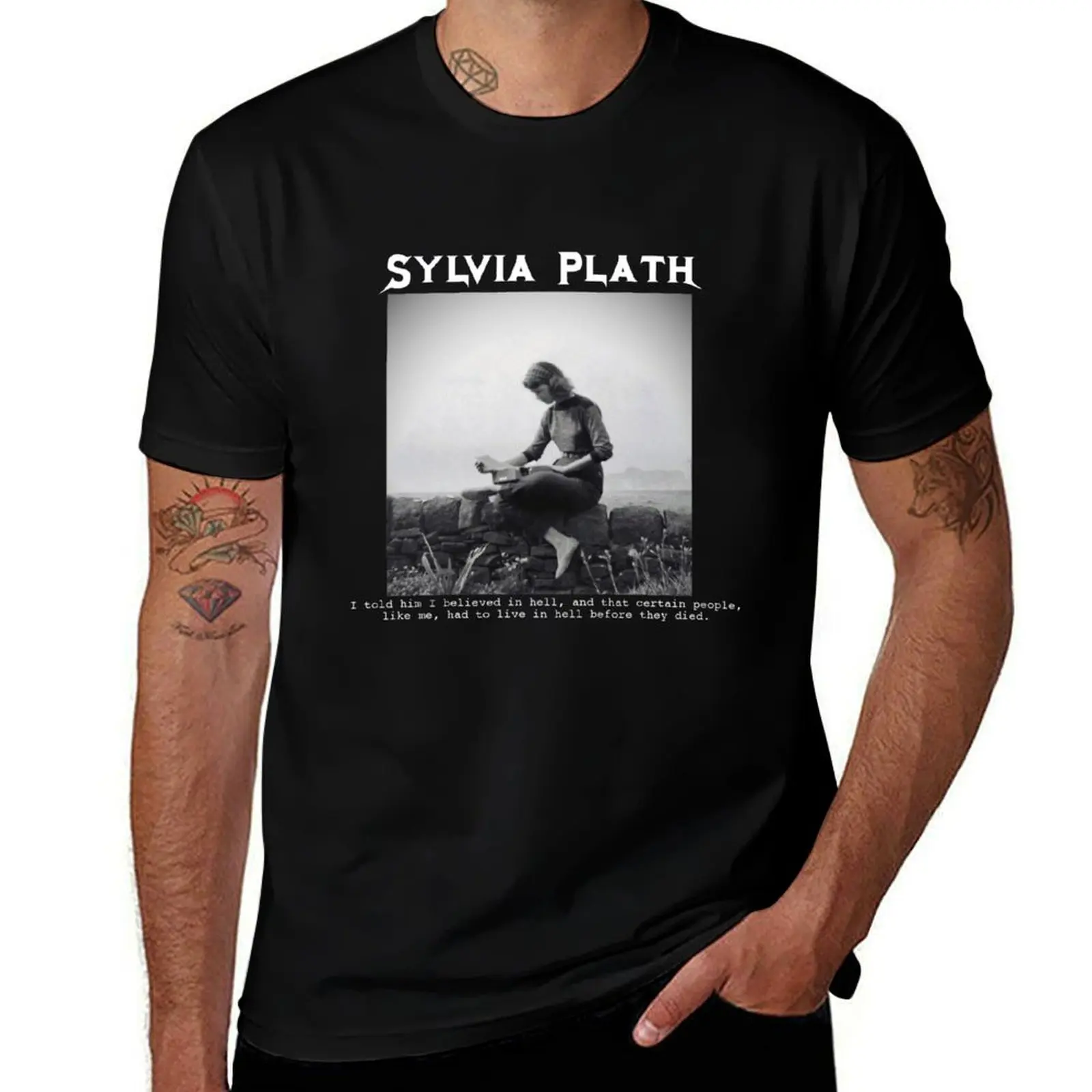 

metal sylvia plath T-Shirt Long Lasting Casual T-Shirt