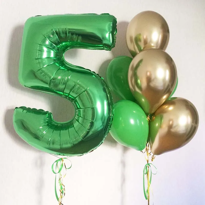 32 Zoll cremefarbene Karamell-Olivgrüne olivgrüne Folienballons 0 1 2 3 4 5 6 7 8 9 Kugeln Hochzeit Geburtstag Party Dekor Babyparty – Detail 19