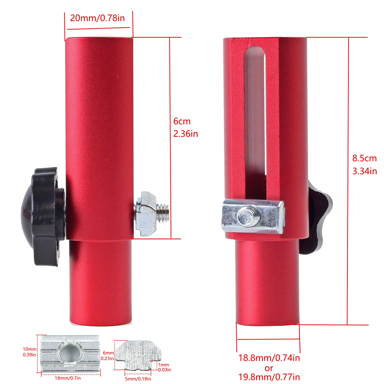 Imagem -06 - Suporte de Vedação de Alumínio para Carpintaria Mesa Dog Hole Workbench Faça Você Mesmo Ângulo Direito Assistência Conectando Tabela Peg 19 mm 20 mm Pcs