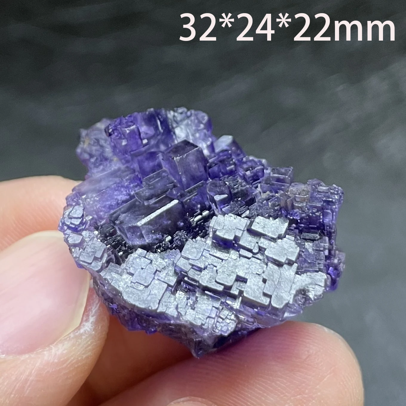 

Natural Raw Stone Purple Fluorite Crystal Cluster Matrix Mineral Specimen Quartz Rock Decoration Rough Polished Healing