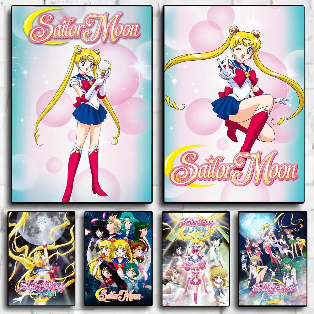 Anime Spoof S-Sailor Moon Poster Japandi Wall Art Canvas Print Minimalist Japanese Style Bedroom Decor