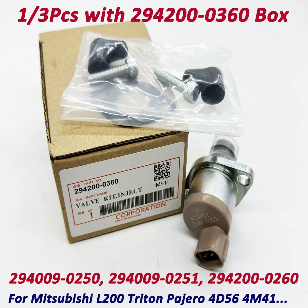 1/3pcs Suction Control Valve SCV 294200-0360 294009-0250 294200-0300 forMitsubishi L200 Triton Pajero 4D56 4M41 Isuzu Dmax Mazda