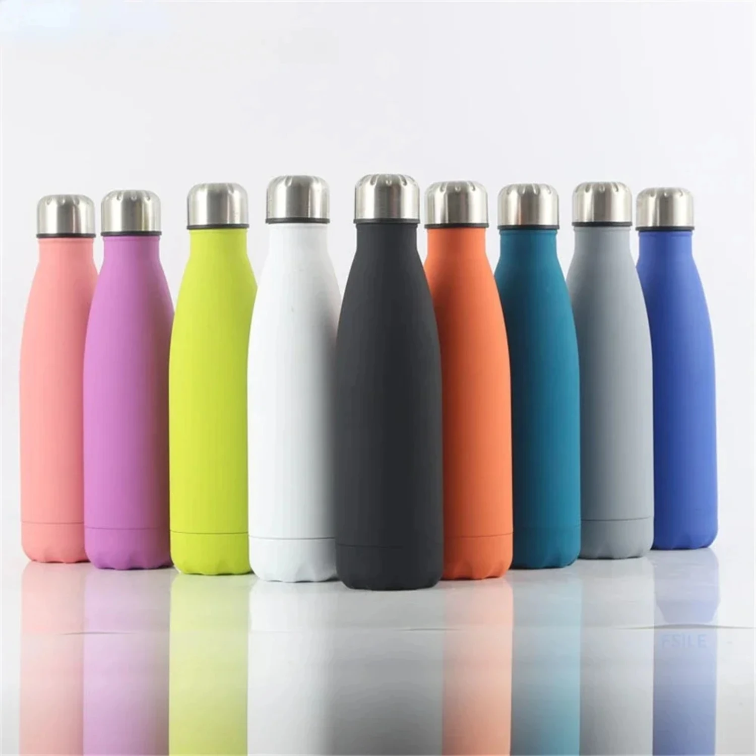 Insulated Stainless Steel Vacuum Flask Coffee Mug with Rubber Painted Surface for Sports Water Bottle, 350/500/750/1000ml LMHBJY