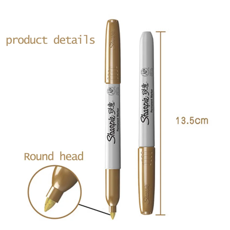 1 peça eua sharpie 39100 metal tinta permanente caneta marcadores papel de parede sinal oleoso fade assinatura marcadores ouro prata bronze