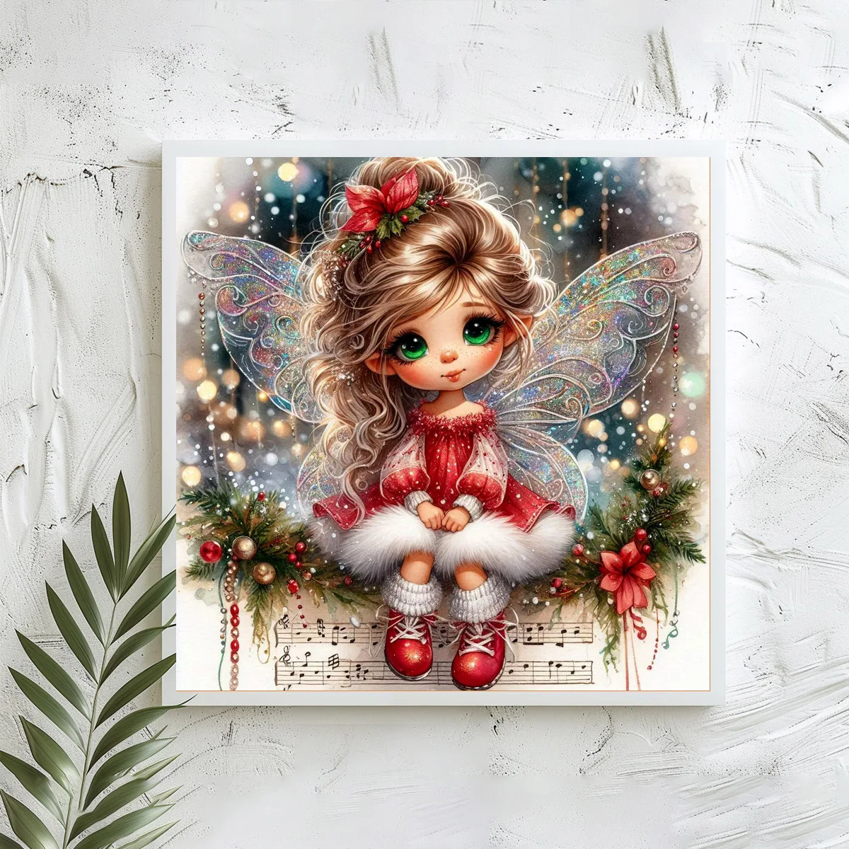 1 Stück 40x40 cm/15,74 Zoll, 11CT/14CT Kreuzstich-Set, DIY Valentinstagsgeschenk, Stickerei-Set für Feste, Religion – Detail 3