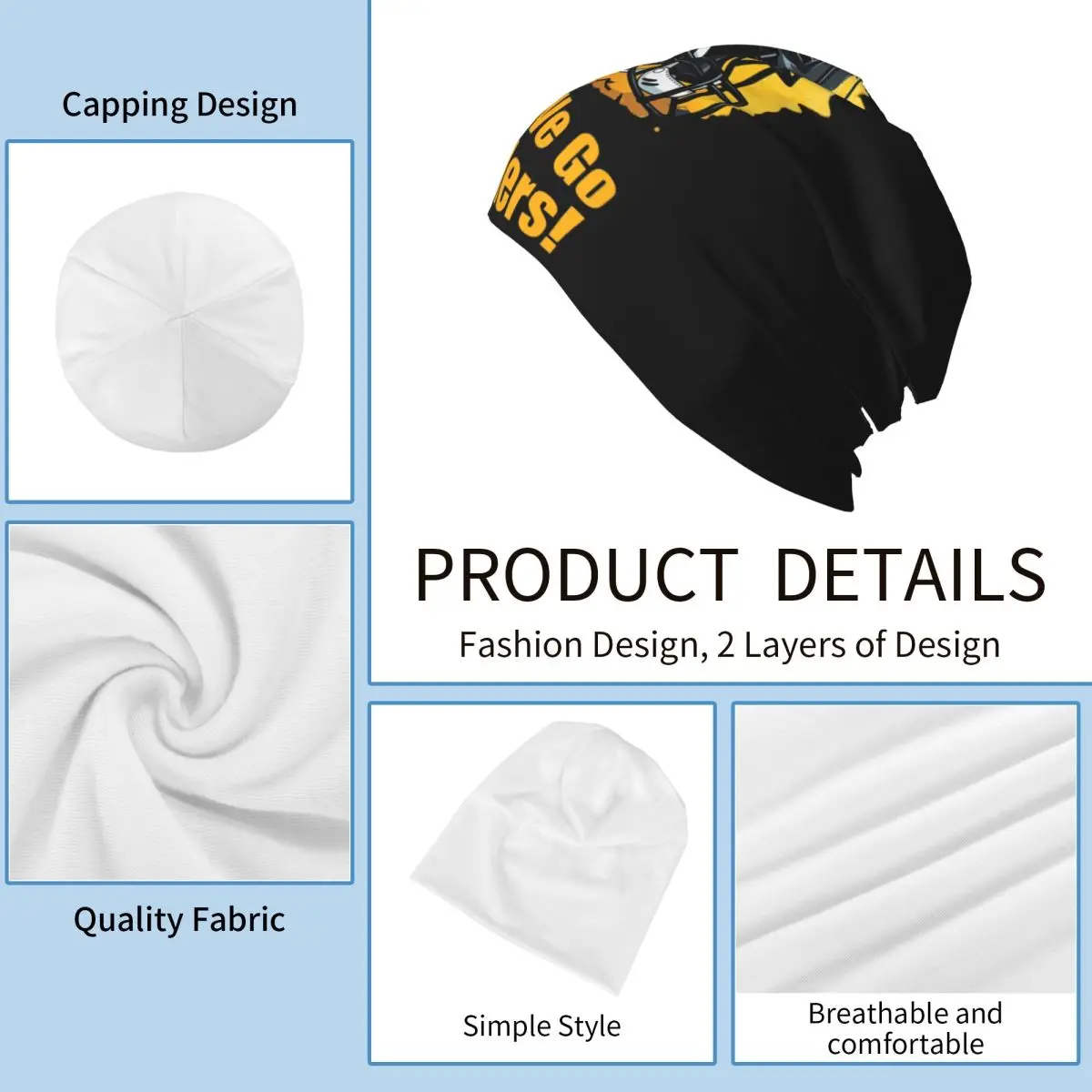 قبعات Steeler Logo Skullies Beanies دافئة للخريف والشتاء في الهواء الطلق قبعة محبوكة قبعات بونيه للرجال والنساء والكبار #5