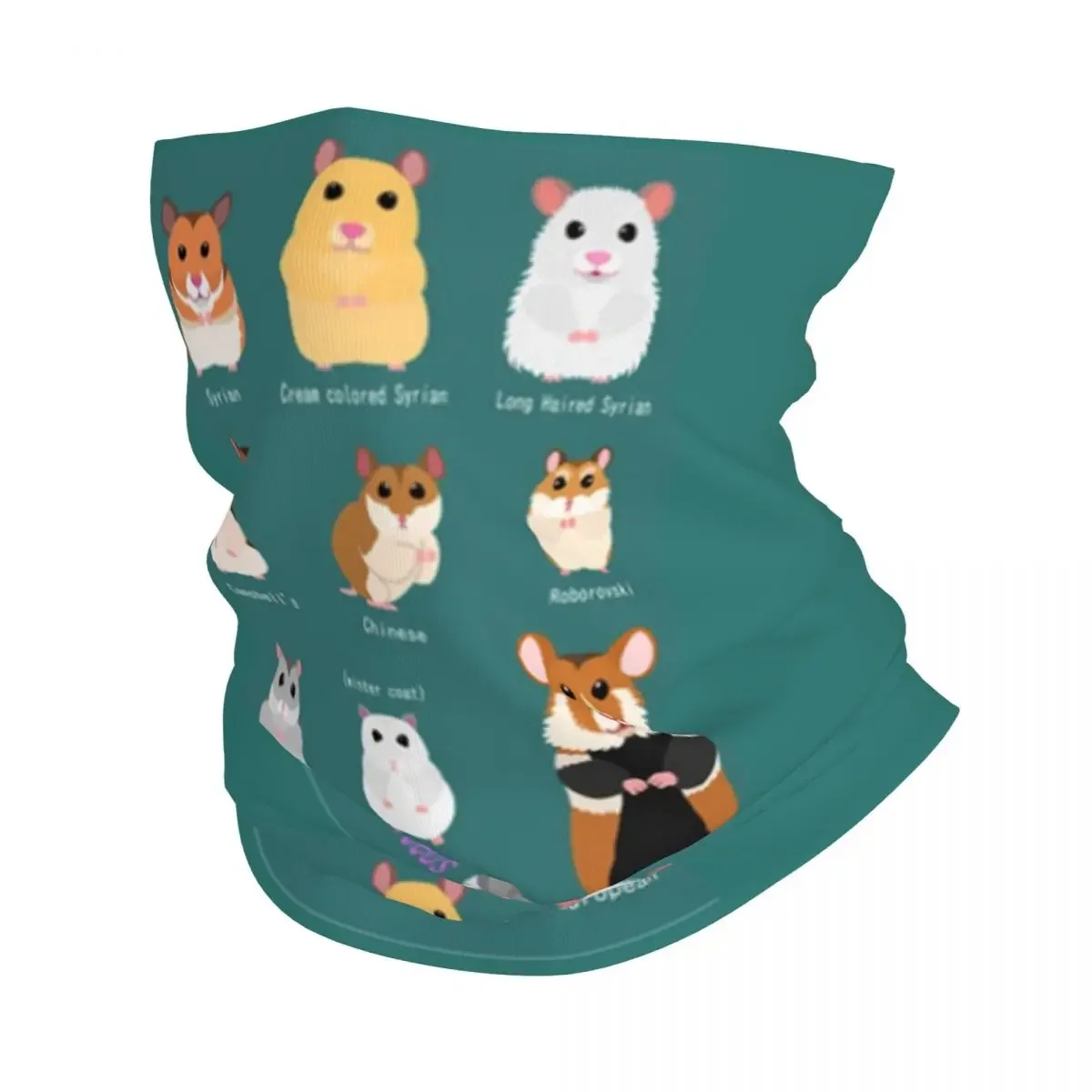 Hamster Breeds Syrian Hamster Bandana Neck Gaiter Printed Mask Scarf Warm Balaclava Cycling For Men Women Adult Windproof