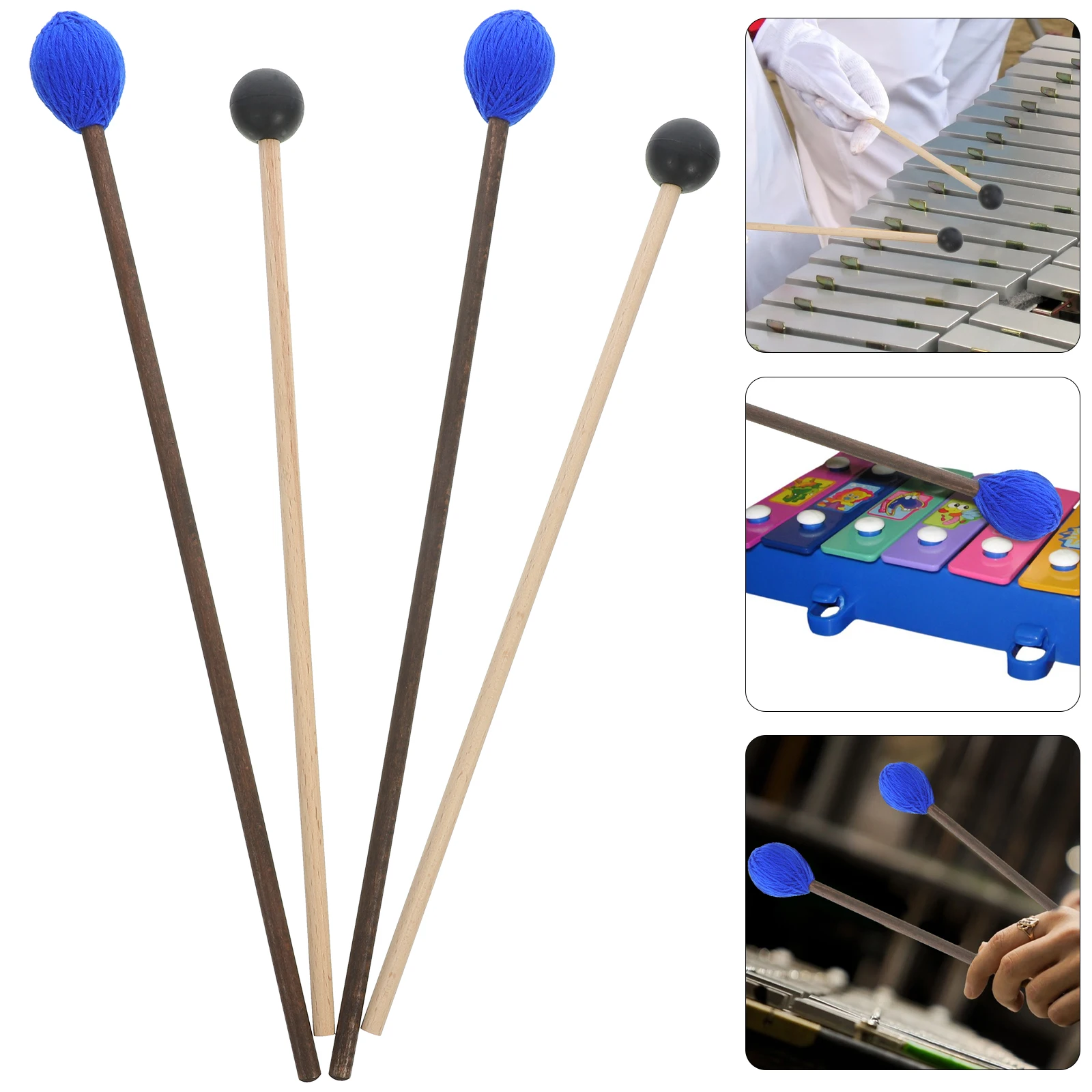 

Marimba Drumsticks Durable Tongue Drum Mallets Performance Drumsticks For Xylophone Glockenspiel Percussion Instruments