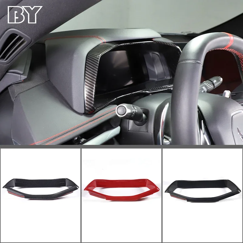 

ABS Carbon Fiber Car Dashboard Panel Frame Cover Trim For Chevrolet Corvette C8 Z51 Z06 2020-2023 Accessory