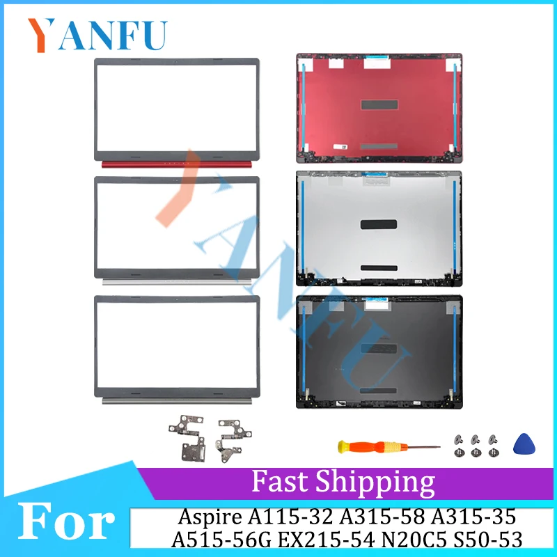 

New Covers For Aspire 5 A515-54 A515-54G A515-44 A515-45 A515-55 A515-55G LCD Back Cover Front Bezel Hinges Top Lid N18Q13