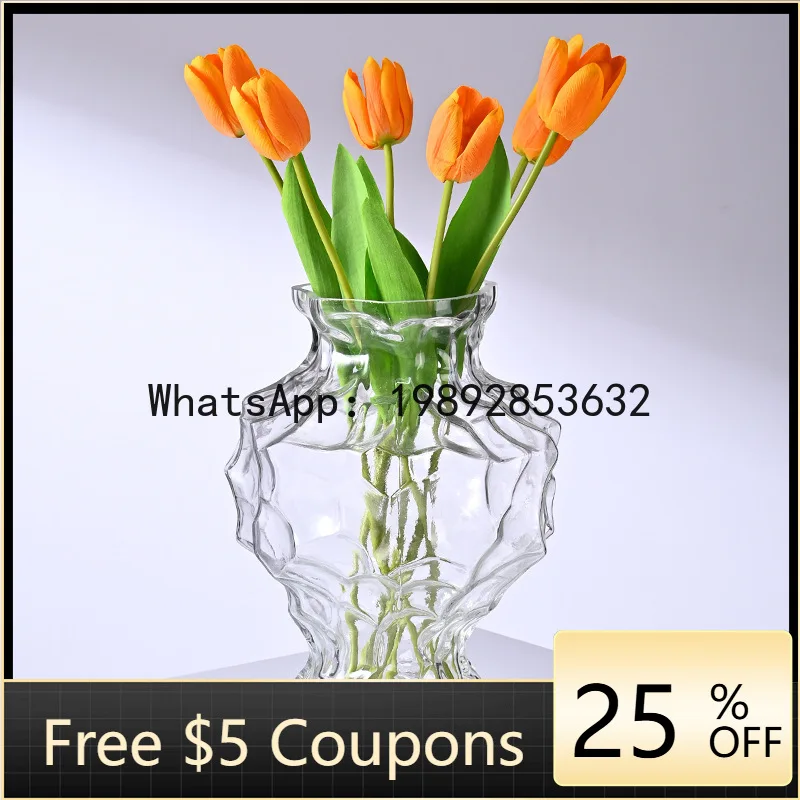 

Z4 Простая современная креативная стеклянная ваза в стиле лилии для композиций из сухоцветов, специальное украшение