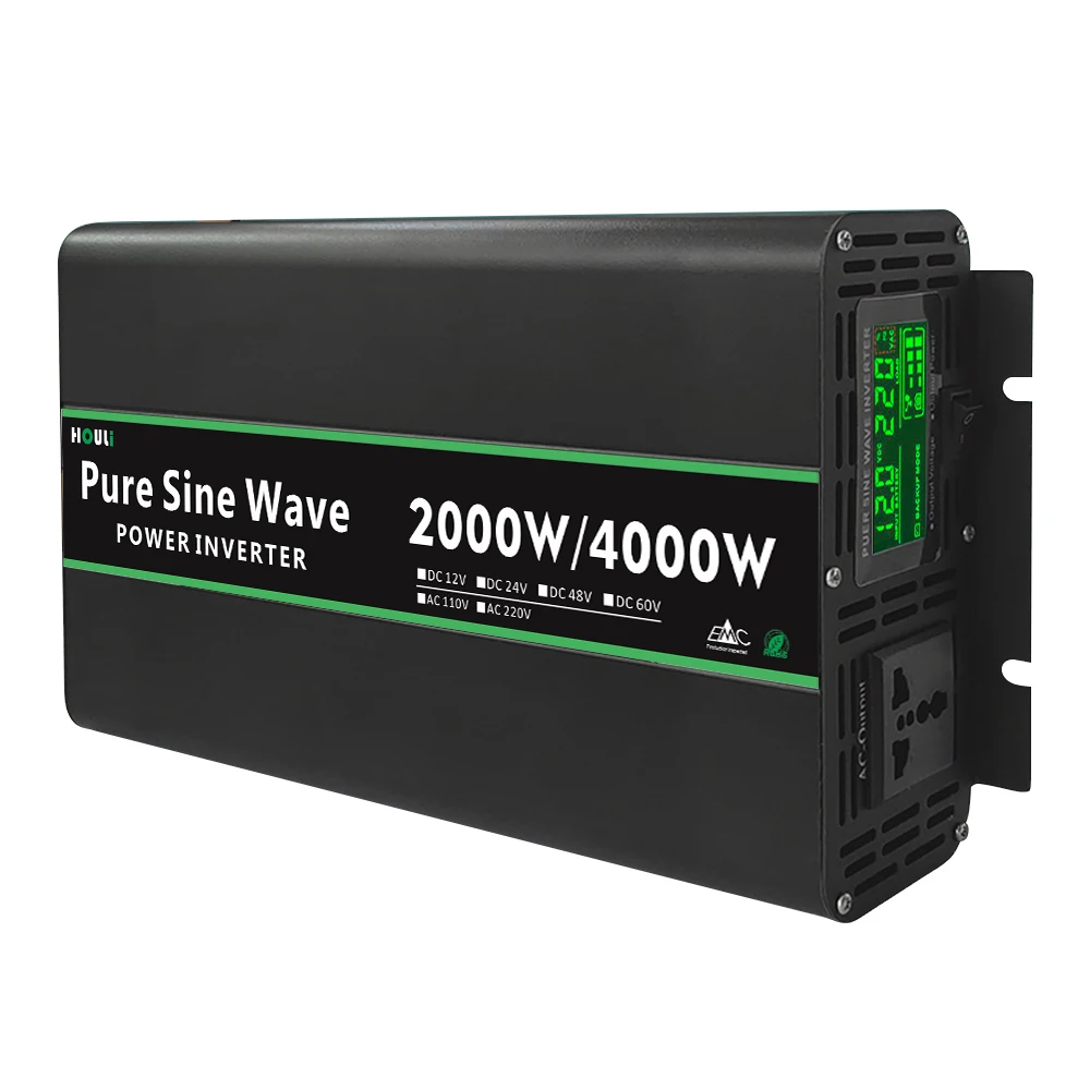 

HOULI 4000W Pure Sine Wave Inverter Dc 12V To Ac 220V Inverter 4000W Transformer Inverter 12V To 220V Voltage Converter