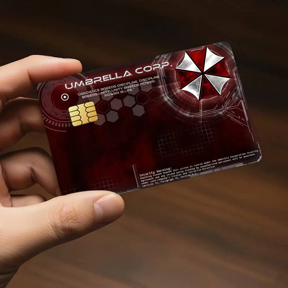 Game Umbrella Corporation Kredit-Dekorationskarten-Aufkleber, geeignet für Bankkarten, Metro Transit, kratzfest, Geschenk, 4 Stück – Detail 7