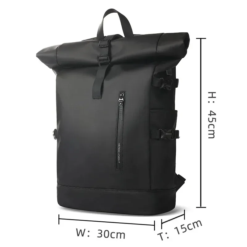 Men's 15.6 Inch Backpack Waterproof Rollup Backpack Women Travel Expandable USB Charging Large Capacity Laptop Bag Mochilas