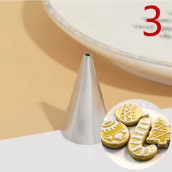 BCMJHWT #3 Round Stainless Steel Piping Tips Cake Pastry Cookie Cream Nozzles Icing Piping Cake Decorating Tools Pastry Nozzle