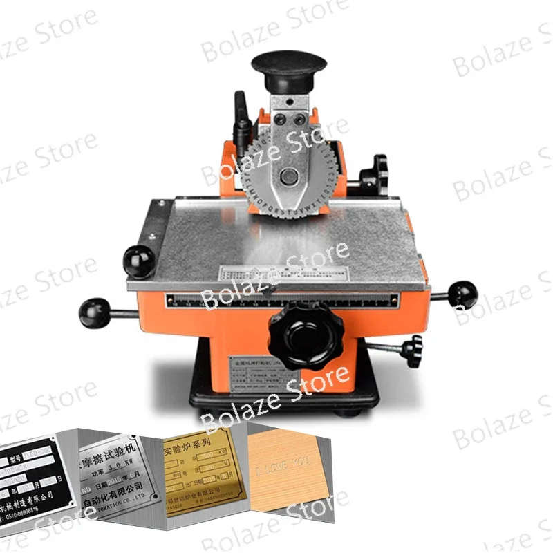 Small Desktop Semi Automatic Metal Name Plate Engraving Machines Nameplate Marking Machine