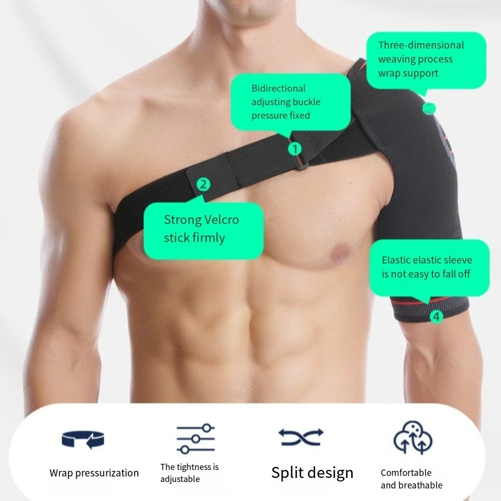 

Guard Adjustable Shoulder Brace Knitted Breathable Shoulder Support Strap Belt Durable Compression Sleeve Wrap Dislocation