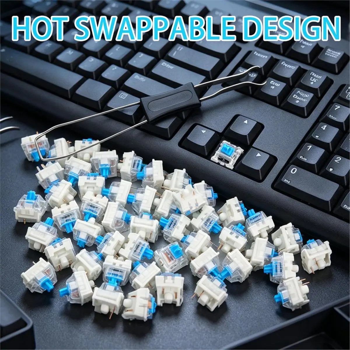 100Pcs 3 Pins Mechanical Keyboard Switch Replacement Switches for Mechanical Gaming Keyboard