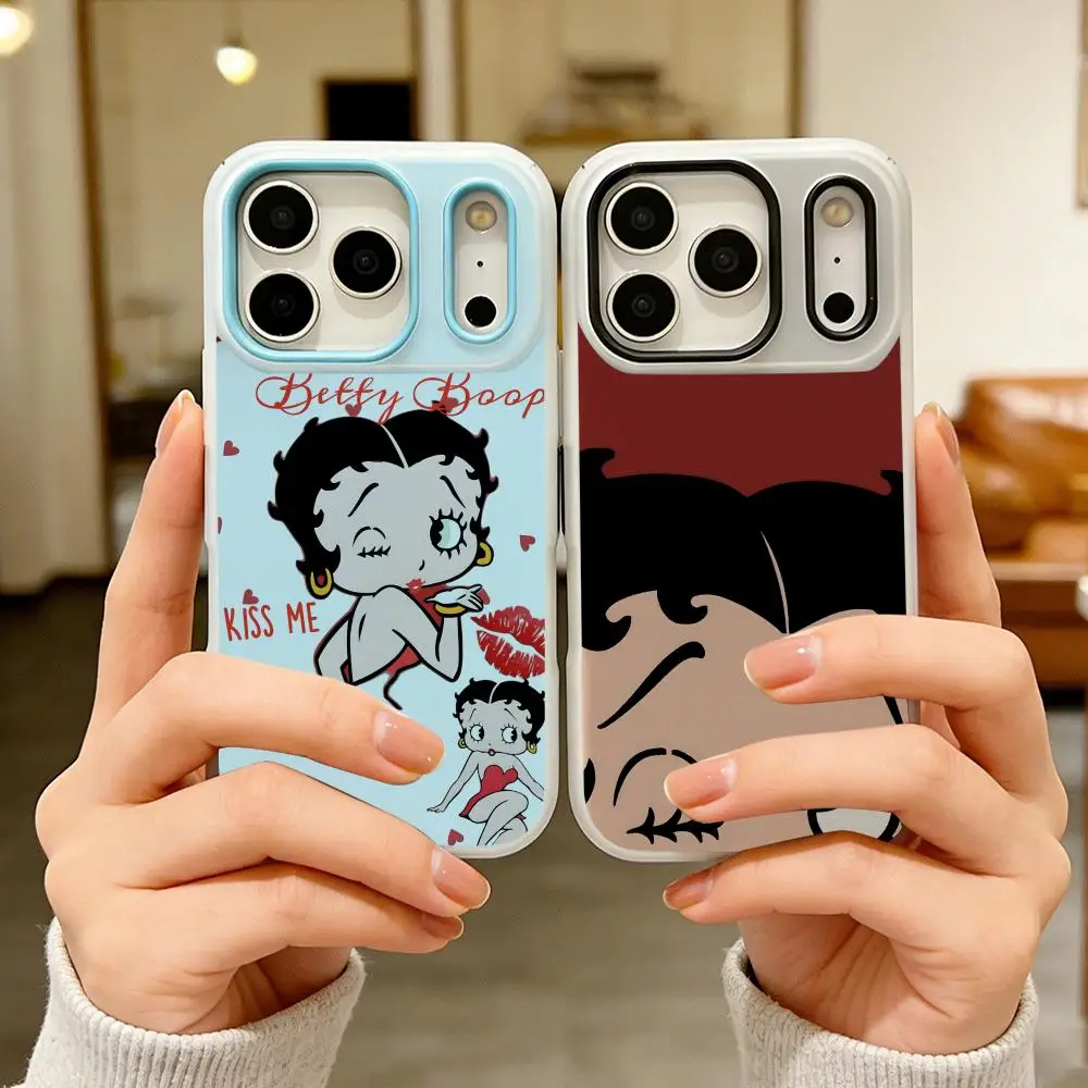 

Character B-Betty Phone Case Colorful 2‑in‑1 Jelly Matte Clear Full Protection Case For iPhone 11‑17 Series