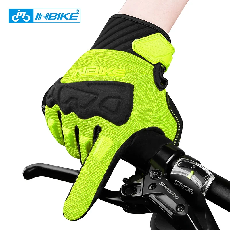 INBIKE Fahrradhandschuhe Vollfinger MTB Rennrad-Handschuhe Touchscreen-fähig Herren Damen Frühling Sommer Atmungsaktive Radfahrhandschuhe