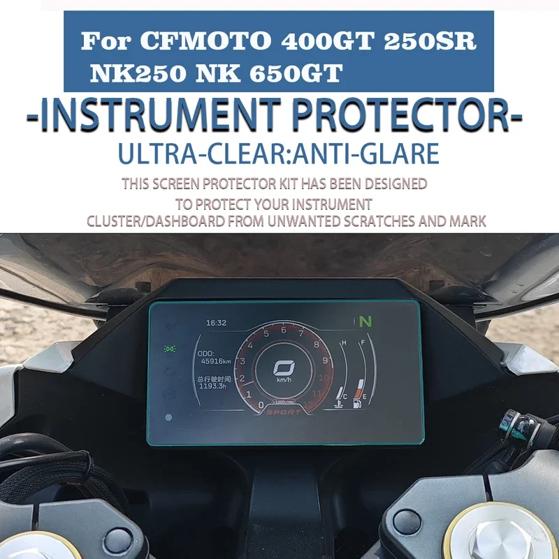 Motocicleta Display Screen Protective Instrument Film, Fit para CFMOTO 400GT 250SR NK250 NK 650GT