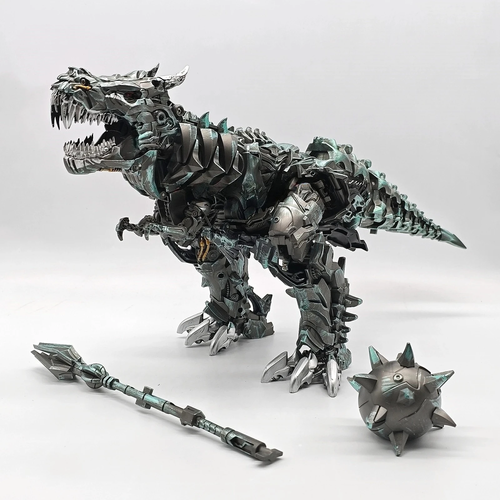 (IN VOORRAAD) BAIWEI TW1034 TW-1034 Grimlock Dinobots 23 cm KO SS07 Dinosaurus Leider Action Figure Speelgoed