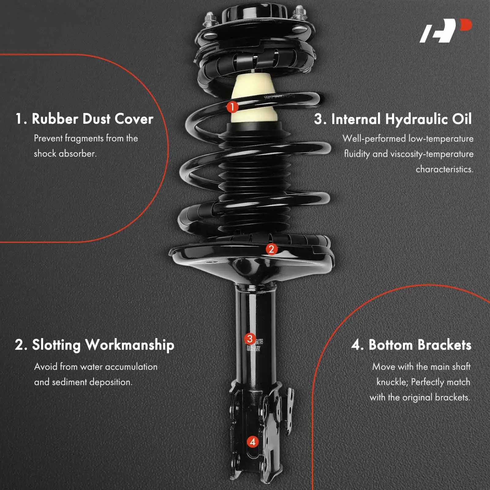 A-Premium Pair Front Complete Strut & Coil Spring Assembly for Toyota Camry 1992-1994