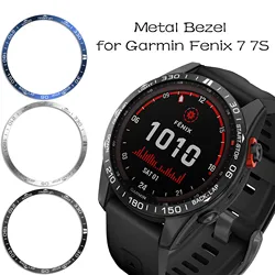 Bisel de estilo de Metal para reloj inteligente Garmin Fenix 7 7X 7S, funda adhesiva deportiva para Fenix 7 7X 7S, anillo de parachoques, cubierta inoxidable