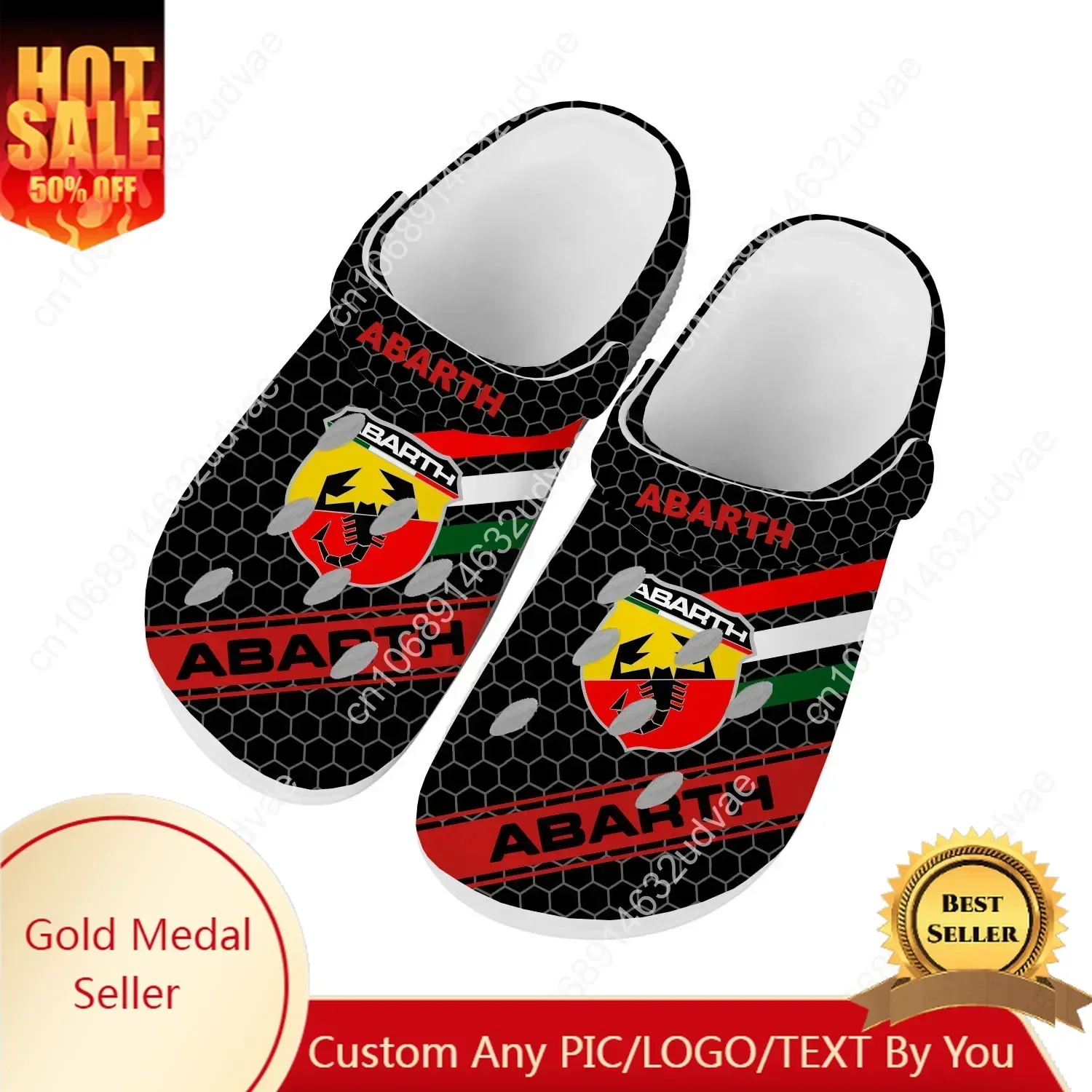

A-ABARTH Water Shoes Men Women Teenager Comfortable Home Garden Clogs Custom Sandals Beach Breathable Hole Slippers