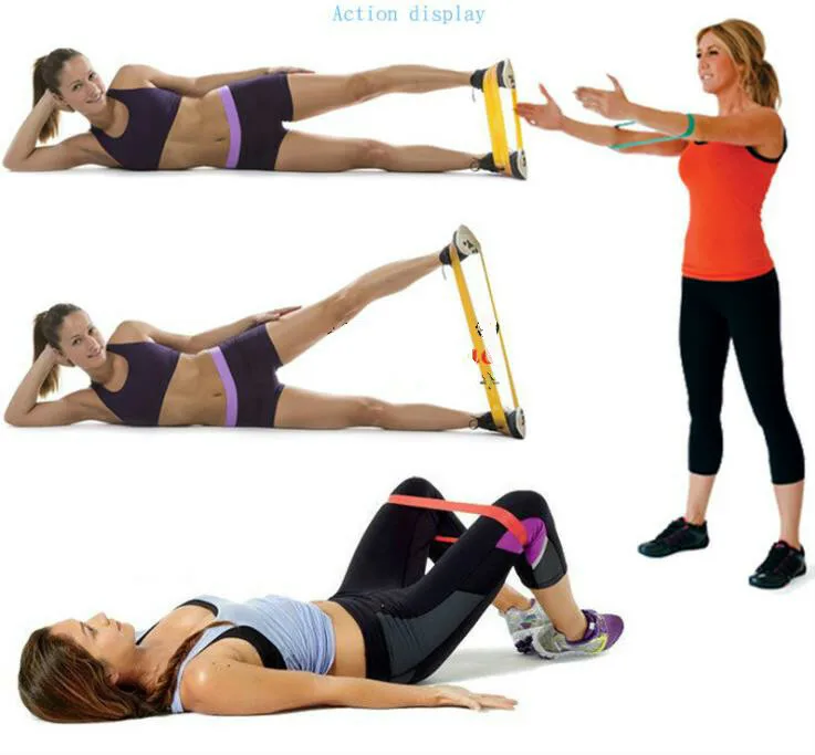 2 FT RESISTANCE BANDS LOOP Exercise Yoga Training Elastic Fitness Gym Workout