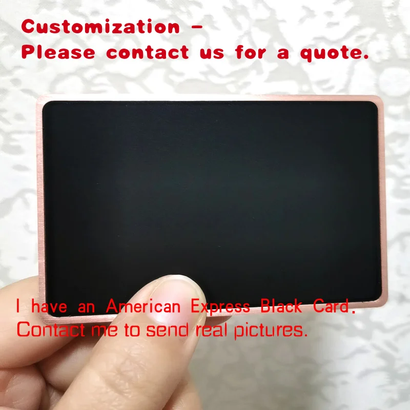 

custom.Laser Engraved Custom Black Stainless Steel NFC Metal Card with Chip N213