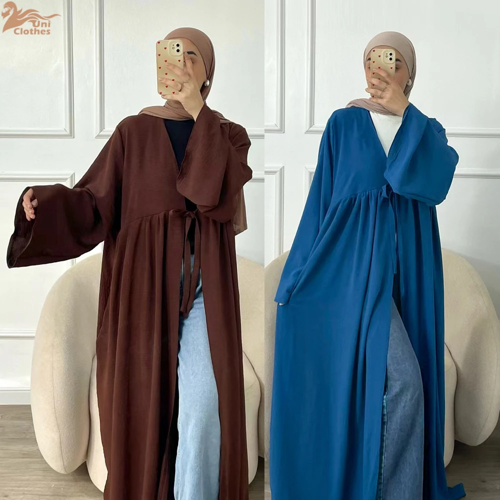 عباية جديدة دبي 2025 عباية نسائية إسلامية فستان كريب أنيق سترة متواضعة ملابس إسلامية للنساء المسلمات