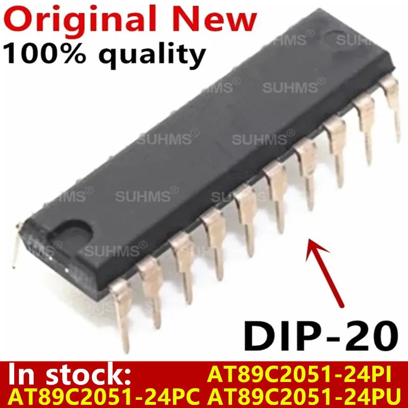 (5piece)100% New AT89C2051-24PI AT89C2051-24PC AT89C2051-24PU AT89C4051-24PU AT89C2051 24PI AT89C2051 24PC AT89C2051 24PU DIP-20