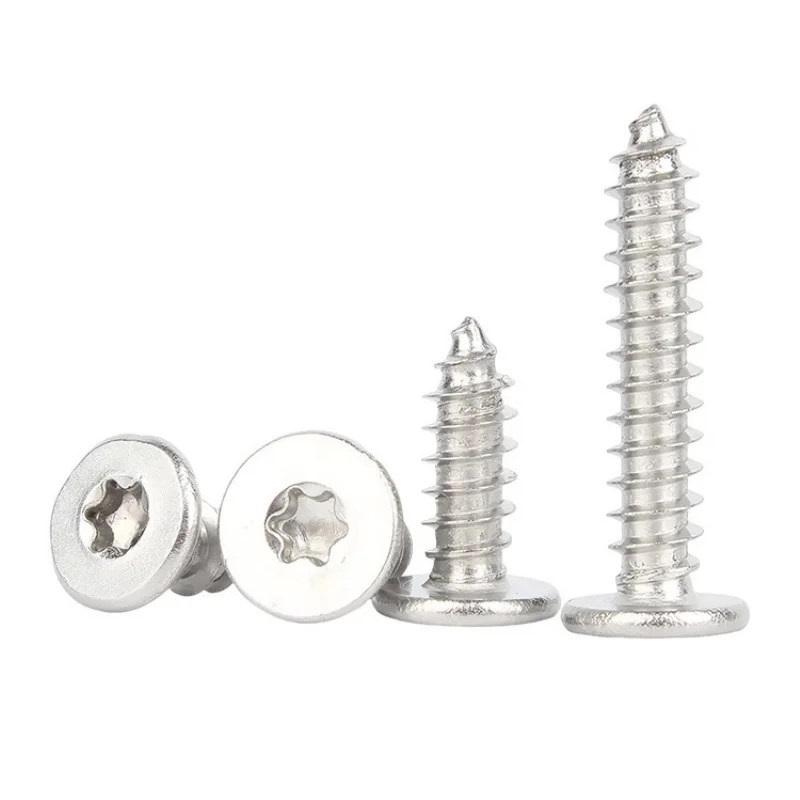 M2 M2.3 M2.6 M3 M4 M5 304 Acciaio inossidabile Ultrasottile Six Lobe Torx UltraThin Basso piatto Wafer Testa Vite autofilettante per legno