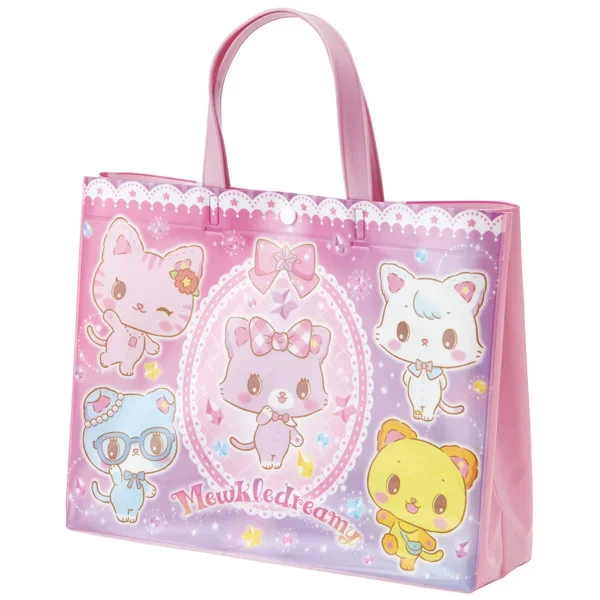 Cute Mewkledreamy Cat Beach Bag PVC Hand Bags for Women Girls Kawaii Clear Transparent Toto Bag Waterproof Anime Handbags