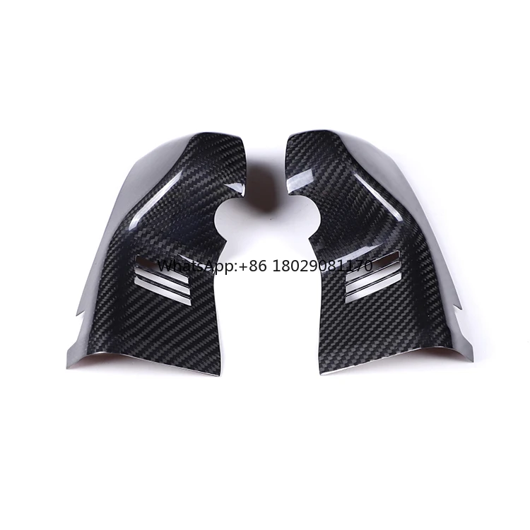 For Toyota Supra GR A90 MK5 Inner Rearview Mirror Base Decoration Frame Panel Cover Real Carbon Fiber Interior Accessories