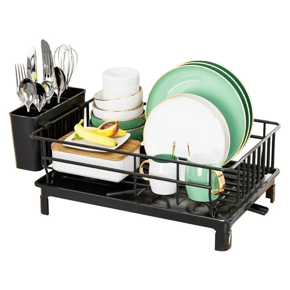 Cutlery Drainer Dryer Iron Dish Drying Racks Automatic Drain Shelf Home Organizer Kitchen Fork Chopstick Spoon Bowl Storage Rack