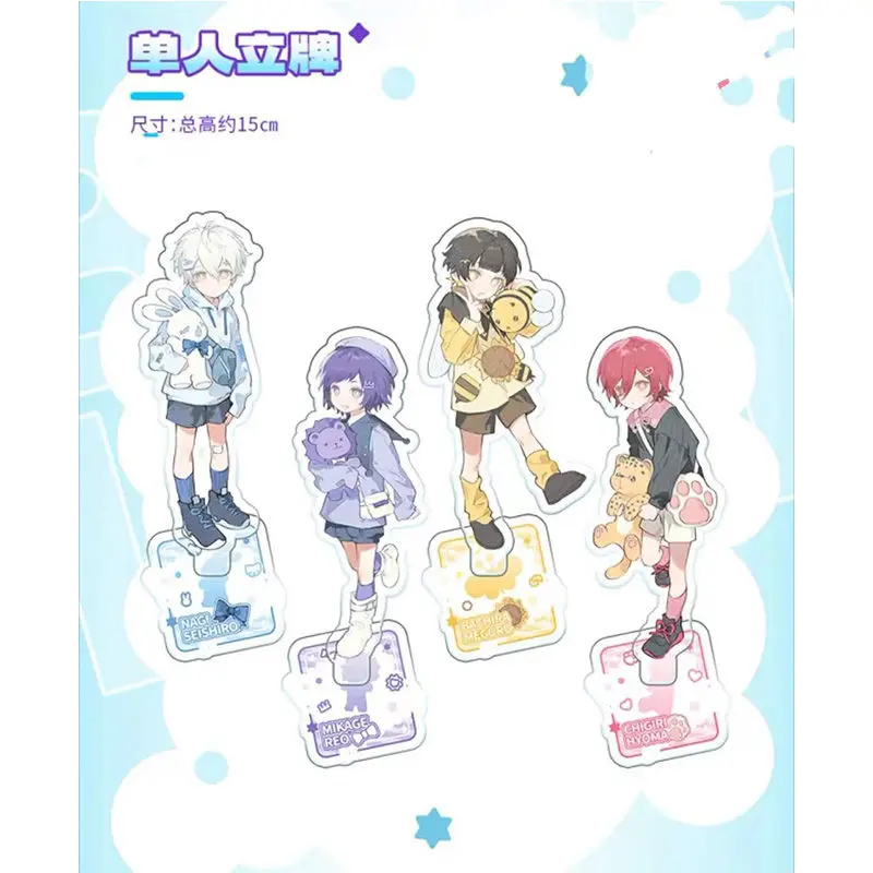 Blue Lock Children Series Acrylic Stand Nagi Seishiro Figure Display Bachira Meguru Anime Goods Collection Desk Decor Ornament