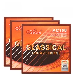 Alice AC108-N Classical Guitar Strings Nylon Silver Plated Copper Musical Instruments Accessories Parts