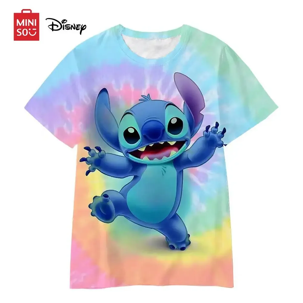 

Summer Kids Disney Stitch 3D high quality printed Boys Girls Street Sport Quick Drying Breathable T-shirt top Harajuku