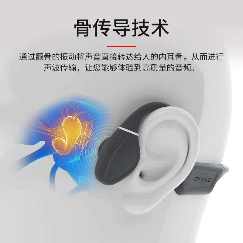 Outlier Free Bone Conduction Bluetooth Headset Sports Running Wireless Non-In-Ear Hanging Ear